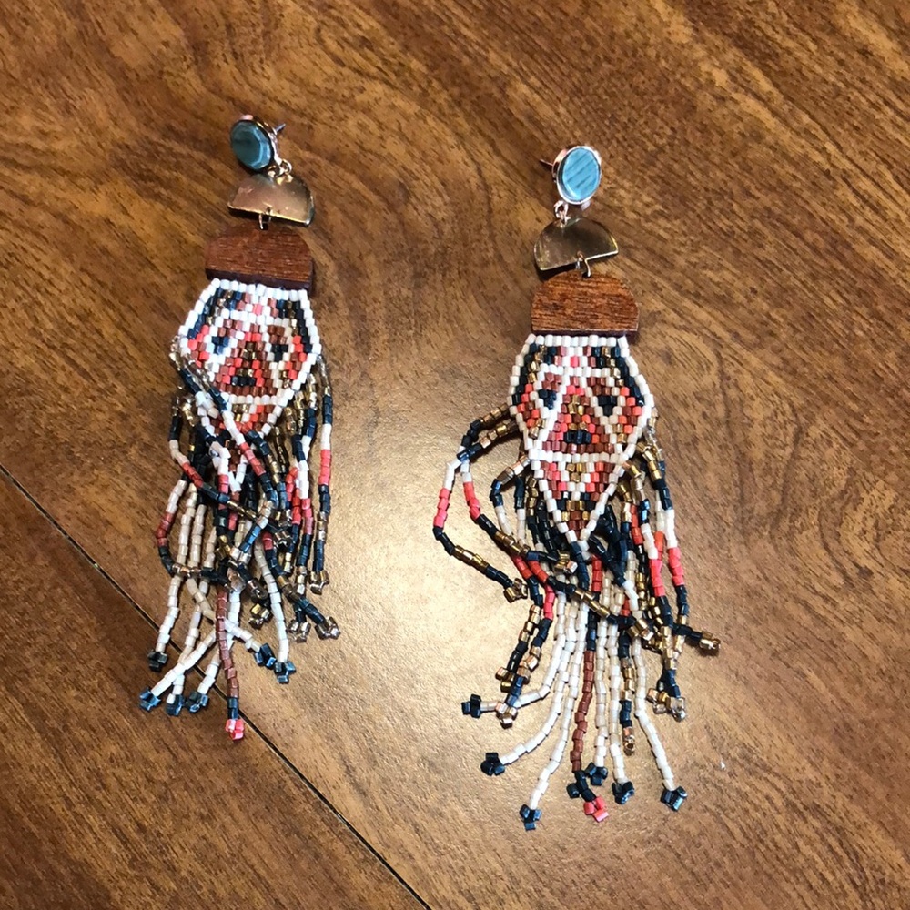 Boho Beaded Dangling Earrings
